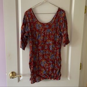 floral 3/4 sleeve dress size M